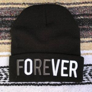 Killstar Forever Over Black Embroidered Beanie